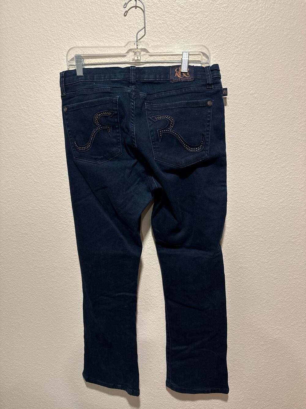 7 For All Mankind High Waist Ankle Skinny Jeans Size 32 Dark Wash - Picture 4 of 8